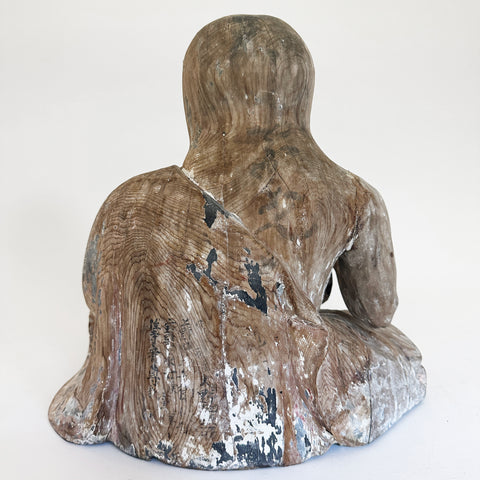 Japanese wood carving of "Datsue-ba," Meiji period