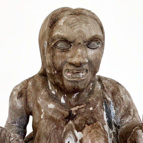 Japanese wood carving of "Datsue-ba," Meiji period
